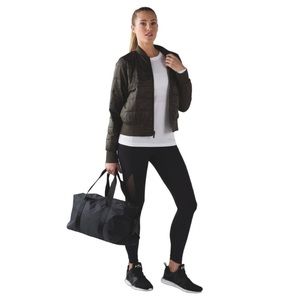 Lululemon Non-Stop Bomber 6 *Reversible Dark Olive Quilt Puffer Coat #W4AEVS